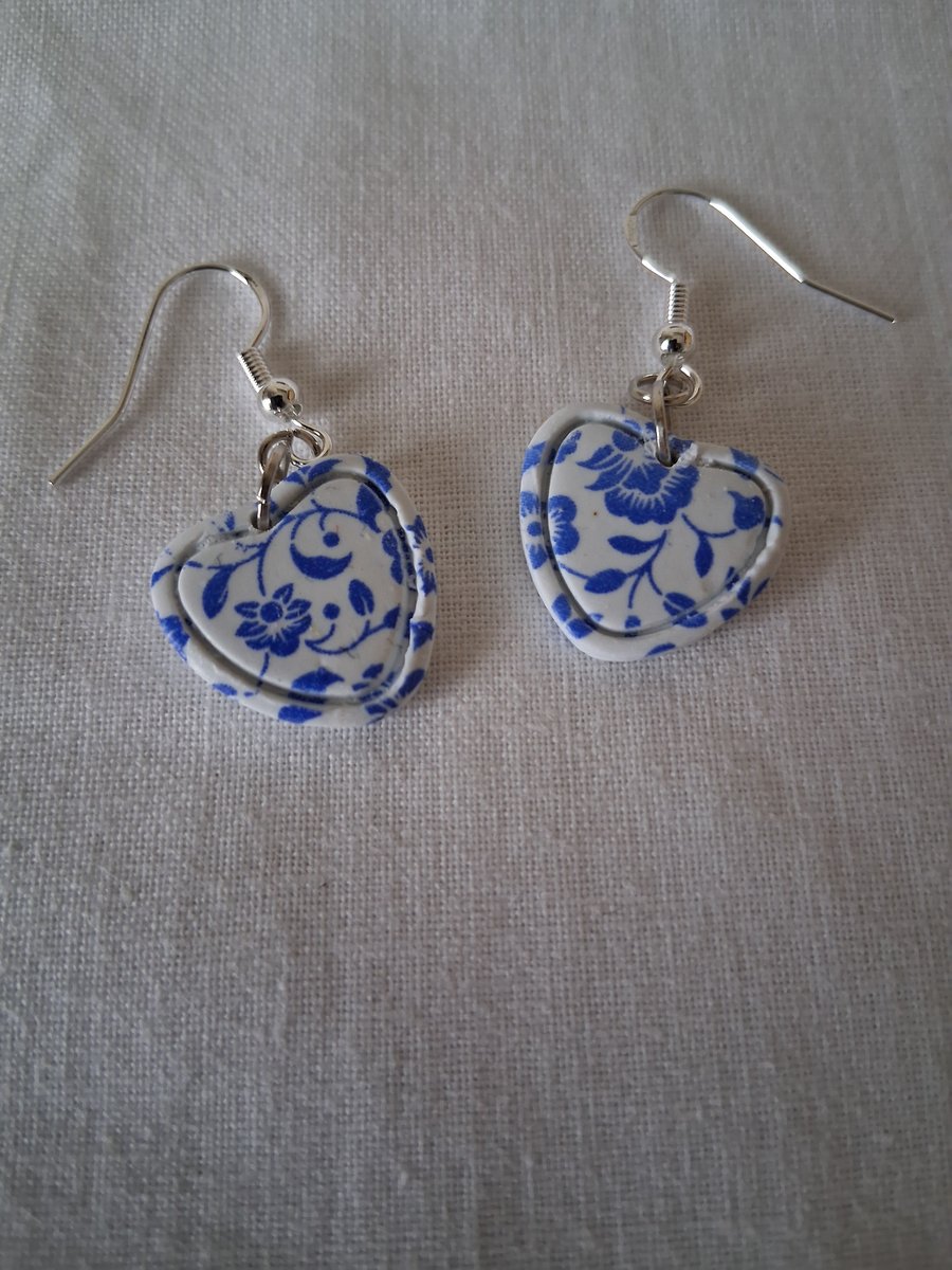 Floral Heart Shaped Earrings 