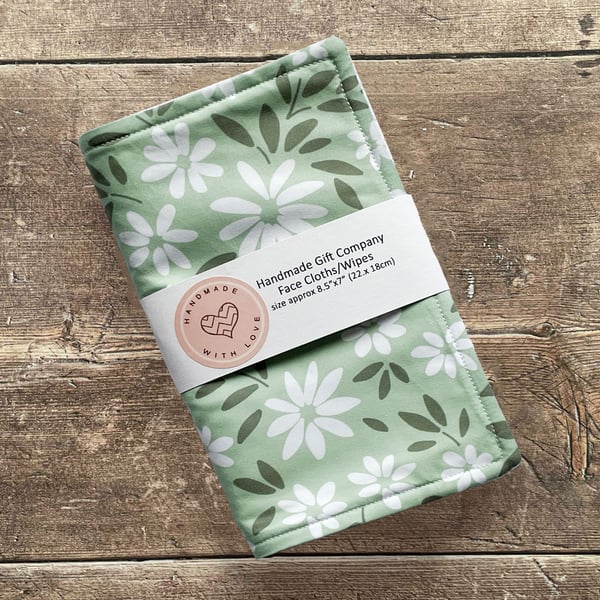 Handmade 2 Pk Face Wipes, Face Cloths, Face Flannels, Eco-Friendly Wipes-FCW36