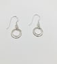 925 Silver Double Hoop Earrings - Image 3