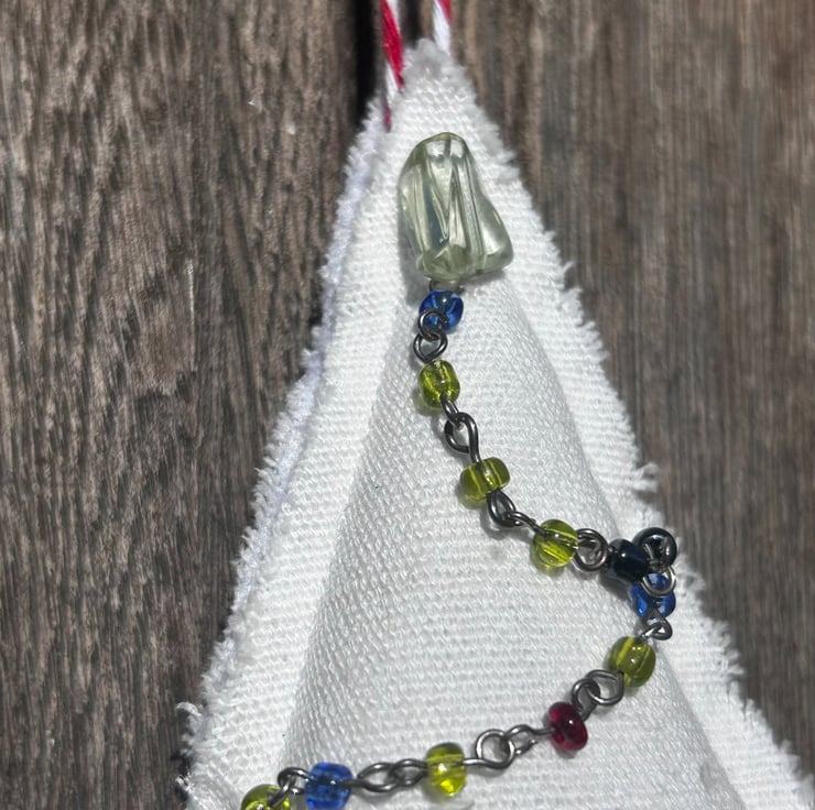 organic linen Christmas tree decoration - Folksy