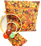 Project Bag, Cross Stitch, Embroidery and Accessory Purse, Autumnal Pumpkins