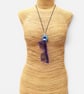 Blue and Turquoise Marbled Glasses Holder Necklace - Image 4