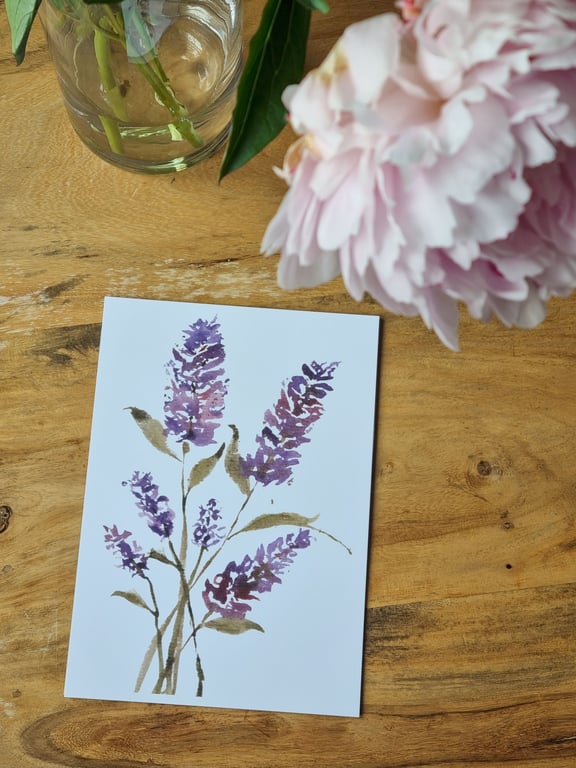 Lavender Flowers - Fine Art A5 Print