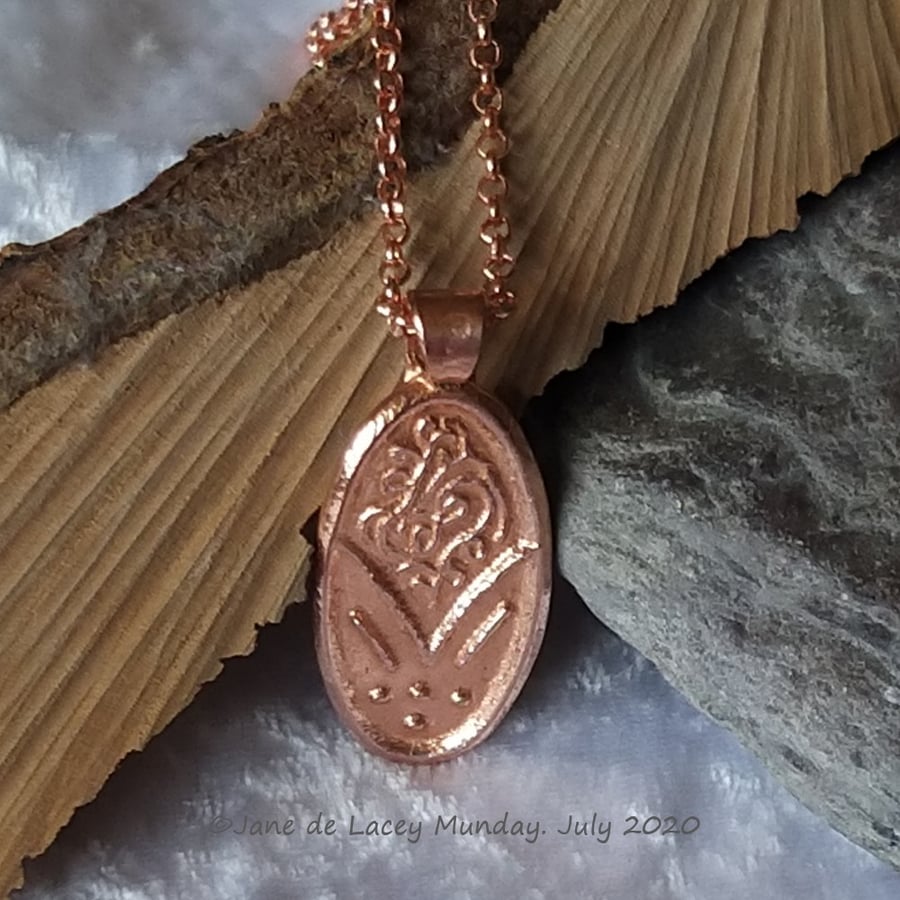 Copper Oval Pendant