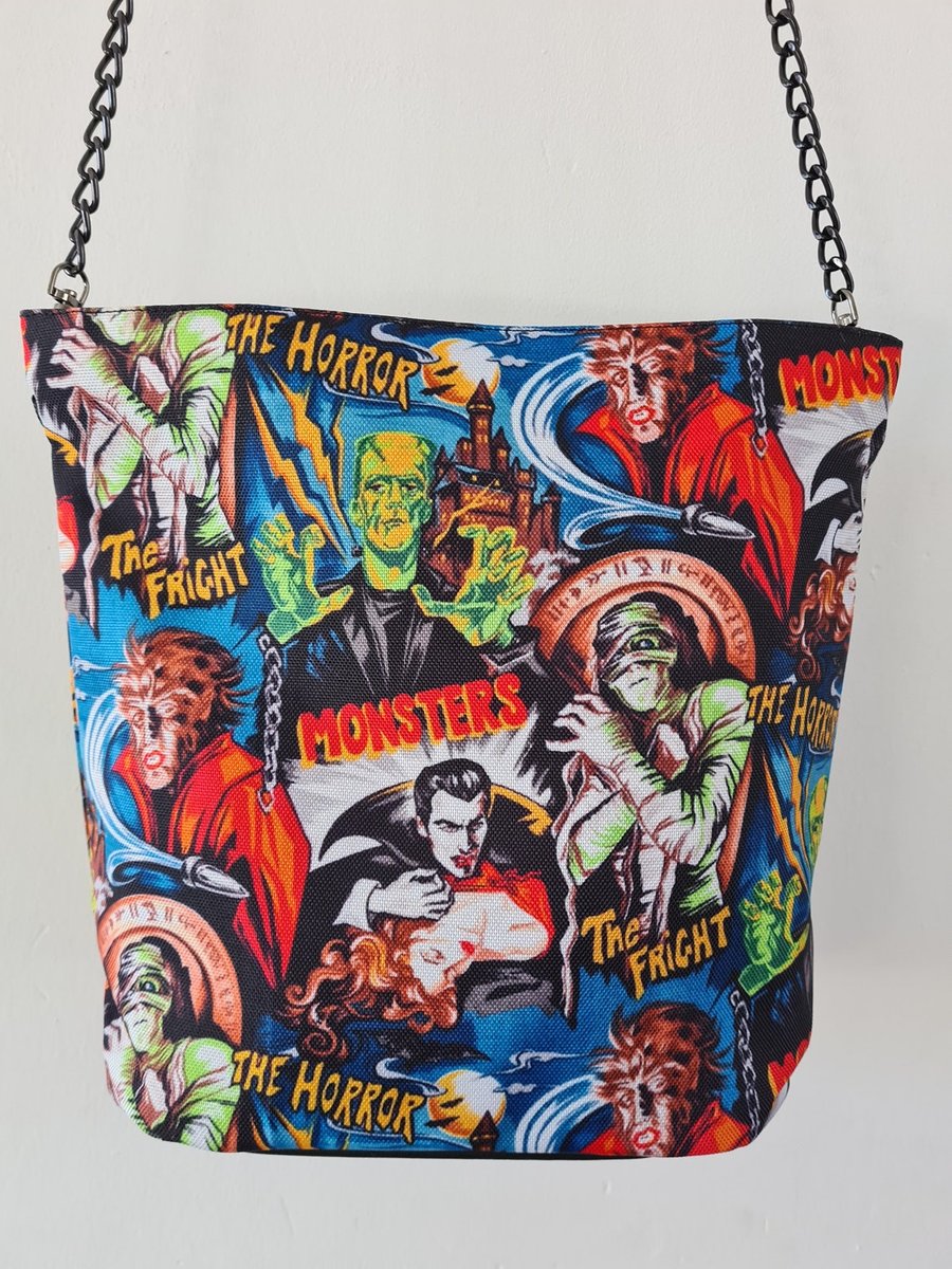 Horror Poster Handbag - Waterproof Bag - Recycled Polyester - Vampire Monster 