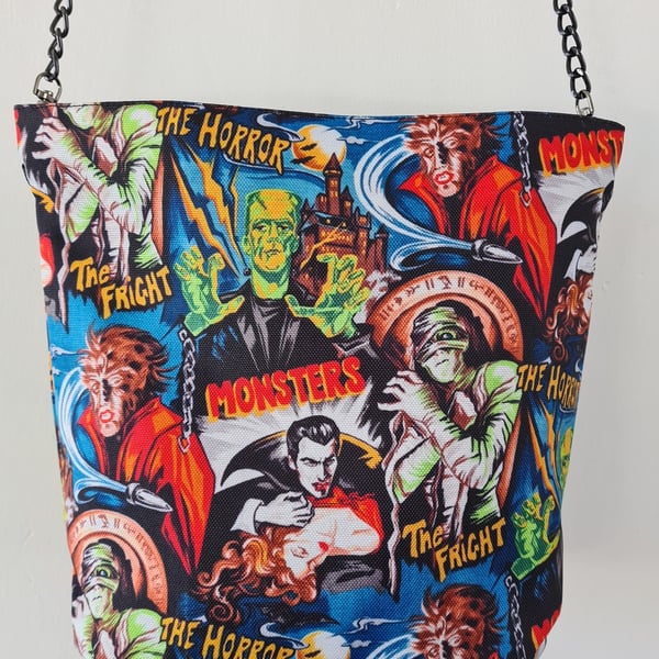 Horror Poster Handbag - Waterproof Bag - Recycled Polyester - Vampire Monster 