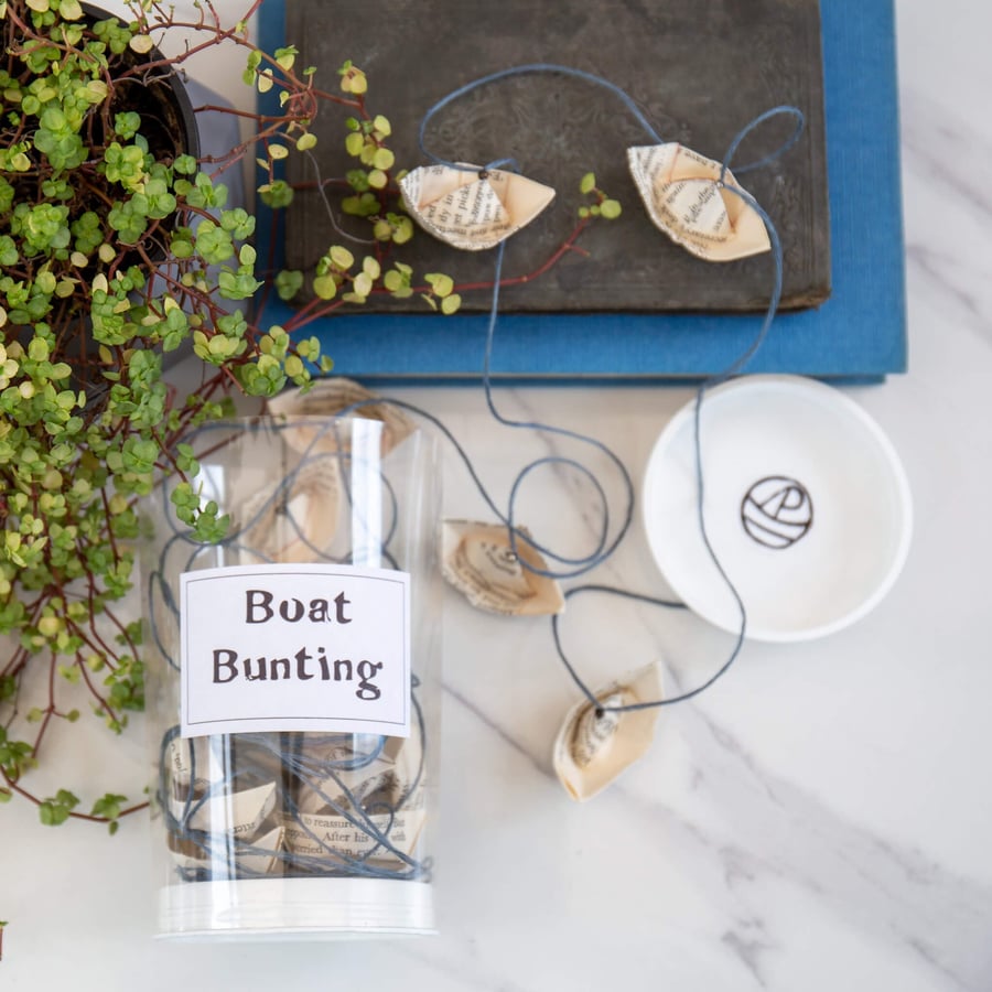 Origami Paper Boat Bunting