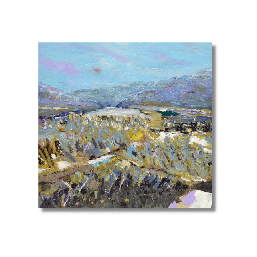 An Acrylic Painting of a Landscape in Snow. Scotland. Ready to Hang.