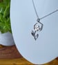 Tulip Sterling Silver Spring Flower Pendant Necklace - Image 3
