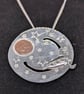 Sterling silver rocket pendant, Silver space jewellery, Moving jewellery  - Image 2