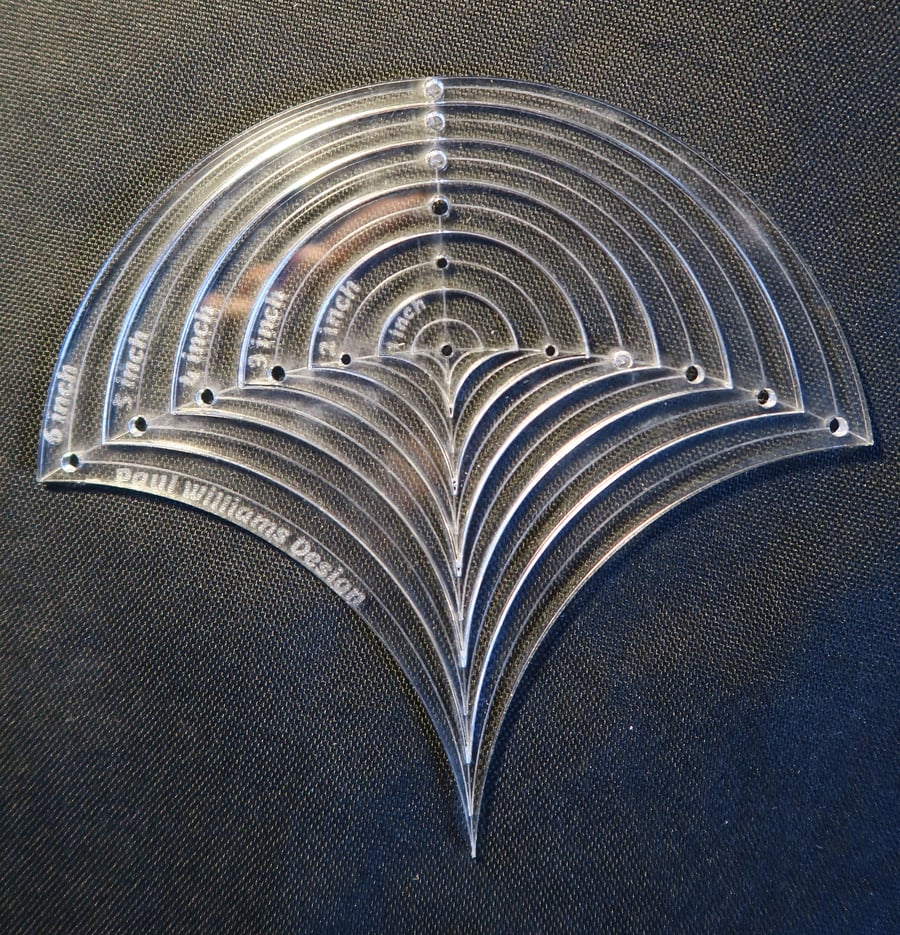 Fish scale , clam shell, quilting template set, stencil, quilt making, crafting,