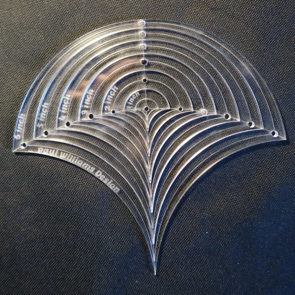 Fish scale , clam shell, quilting template set, stencil, quilt making, crafting,