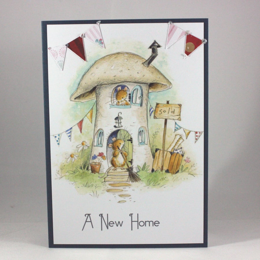 Cute mice new home card