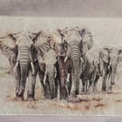 Elephant family acrylic plaque 