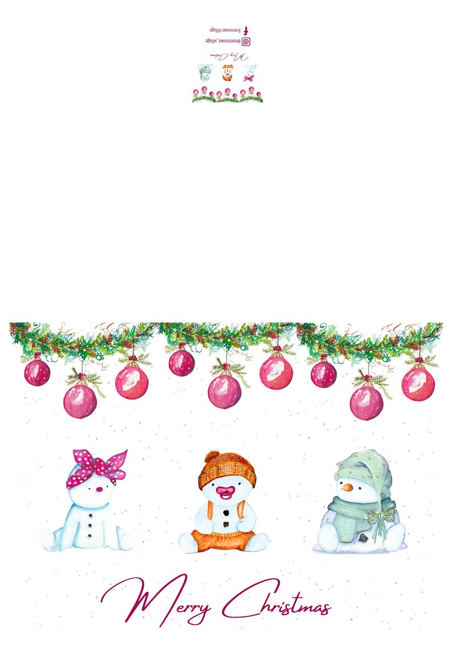 Eversnows Village Christmas Card – Original Snow Babies Design