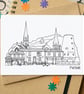 Parbold Skyline Greetings Card - Image 1