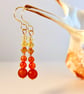 Carnelian And Swarovski Crystal Earrings - Handmade In Devon - Image 4