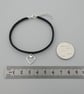 Silver plated macramé heart bracelet with 7 colour options. Ref:434 - Image 2