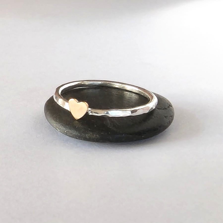 STERLING SILVER Heart ring, Handmade Urban Jewellery
