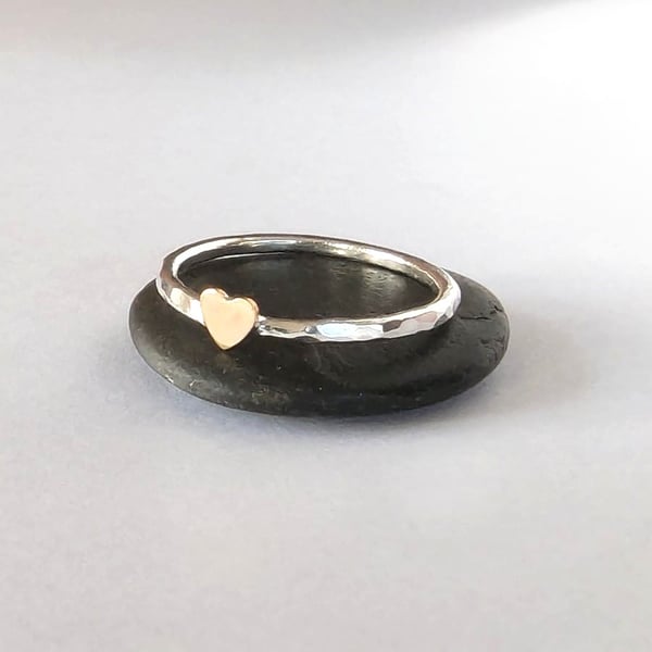 STERLING SILVER Heart ring, Handmade Urban Jewellery