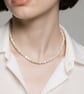 4mm White Irregular Freshwater Pearl Necklace in Sterling Silver