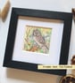 Miniature - Little Owl, tiny original bird art, bird gift, wall art - Image 9