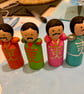 Beatles Seargent Peppers Handpainted Wooden Peg Dolls - Image 6