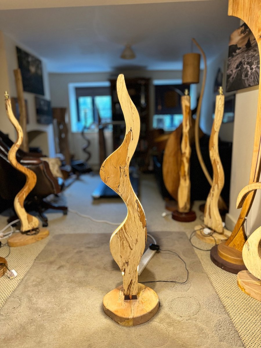 Spalted Beech standard LED lamp.