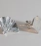 Gingko Leaf Earrings, Silver Studs - Image 4