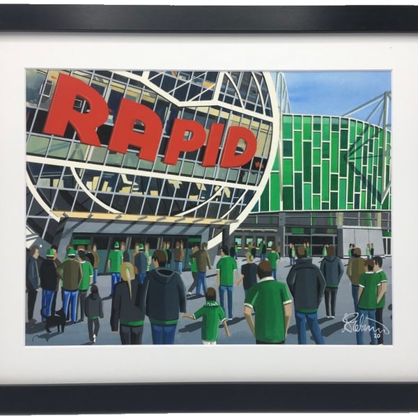 Rapid Vienna, Allianz Stadion. High Quality Framed Art Print