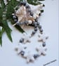 Lava Rock -Lava Stone & Grey Picture Jasper Necklace. ONE OFF - Image 1