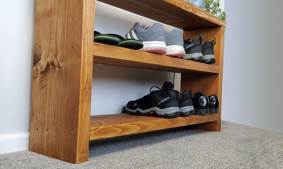 Lion. Chunky Scaffold Board Shoe Rack. Plant a Tree for Every Order