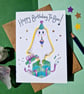 Ghost birthday card, Happy birthday to boo! Funny friend spooky birthday card 