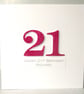Handmade 21st birthday card - personalised with any age and message - Image 2