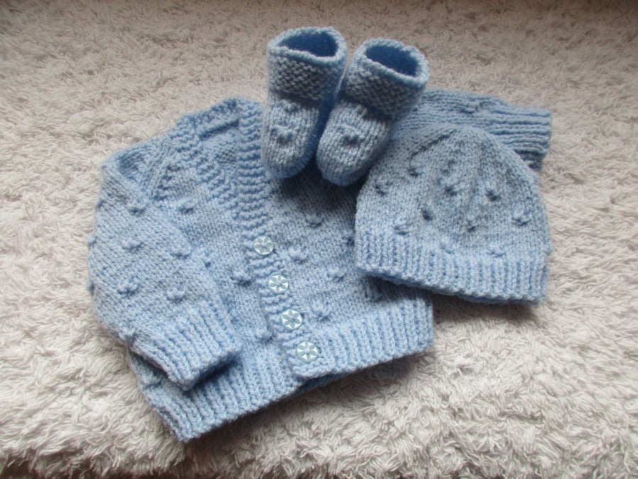 14" Newborn Baby Boys Knots Set