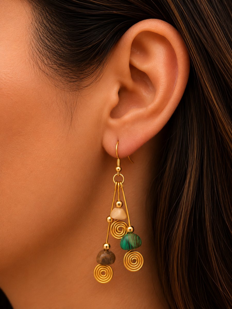Hand made drop earrings