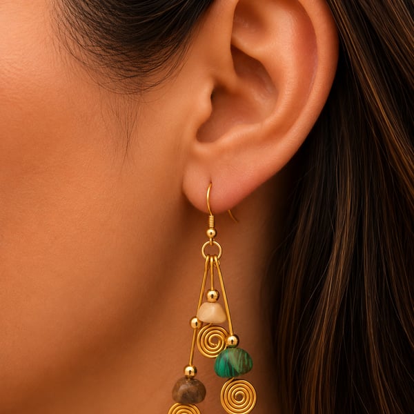 Hand made drop earrings