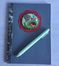 Hand Embroidered Garden Hedgehog Notebook and Pen Set - Image 5