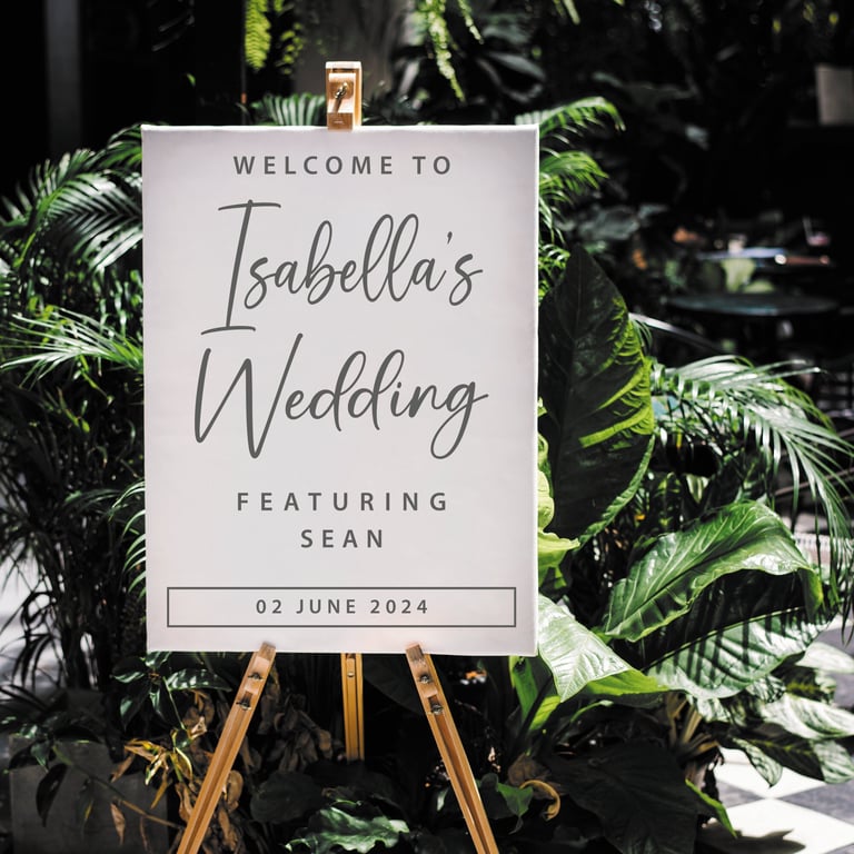 Funny Wedding Welcome Sign - Personalised Sticker For DIY Welcome Sign, Bride