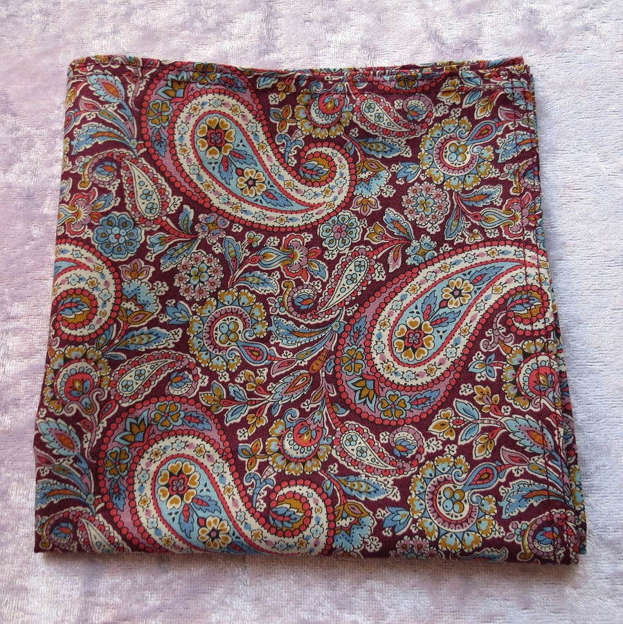 Pocket Square. Liberty Lawn handkerchief. Men... Folksy