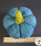 Set 3 Orange and Blue Pumpkins. Needle Felted with Wool Fibres.  - Image 4