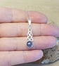 Tiny Tanzanite celtic knot pendant. December birthstone. - Image 2