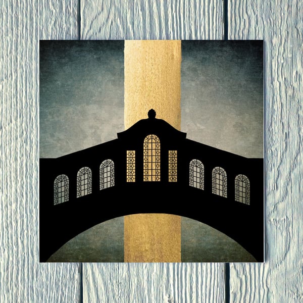 Bridge of Sighs Oxford, Greetings Card