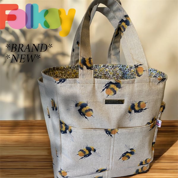 Bee Fabric Insulated Lunchbag
