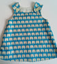 Summer dress, 3-6 months, elephant  A Line dress, pinafore dress elephants dress - Image 1