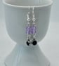 Crystal Earrings with sterling Silver Hooks, Displayed in a glass bottle, - Image 2