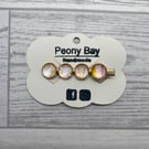 Alligator clip in pink and gold