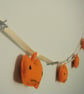Halloween Garland Handmade orange pumpkins - Image 2