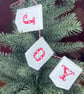 Mini embroidered Christmas bunting - Image 4