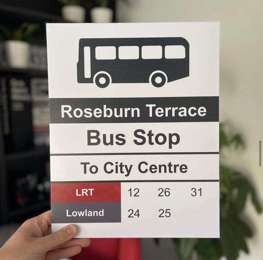 Custom Replica Bus Stop Sign – Fully Personalised